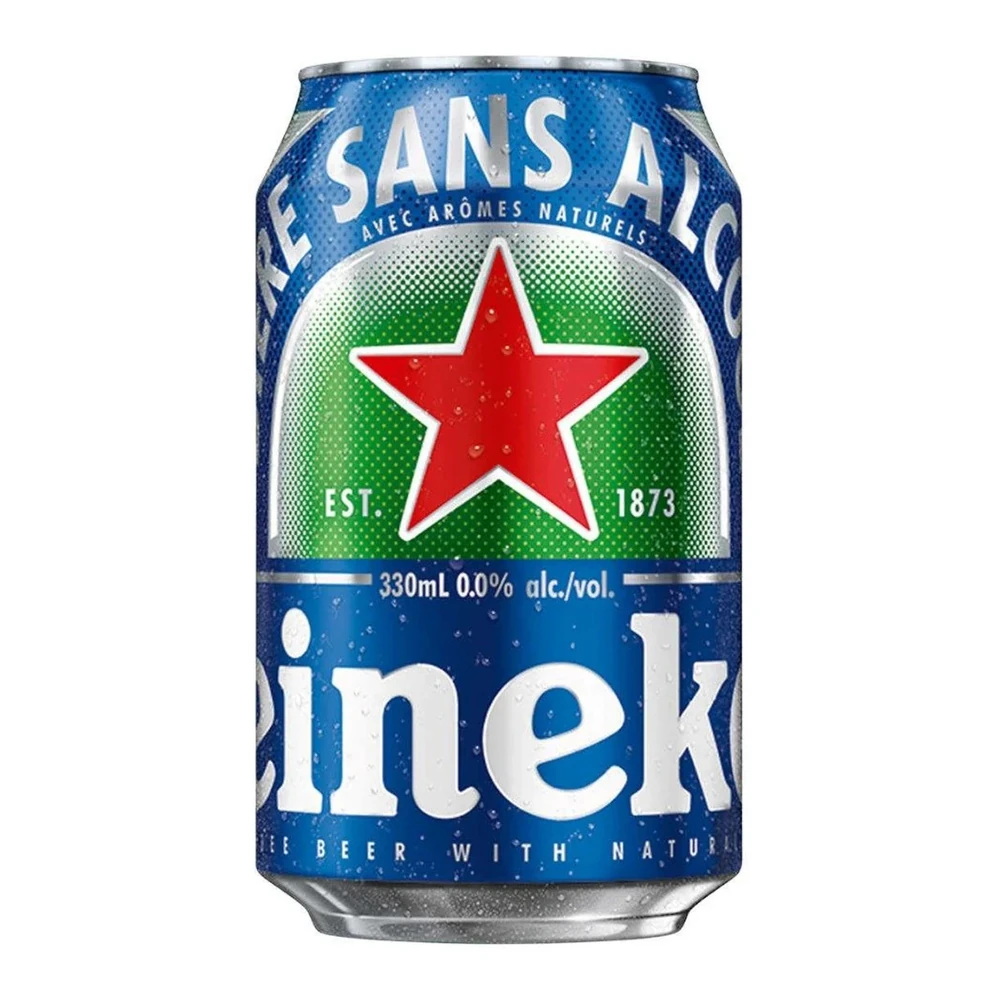 Heineken, Birrë 0% alkool, kanaqe, 0,33 L